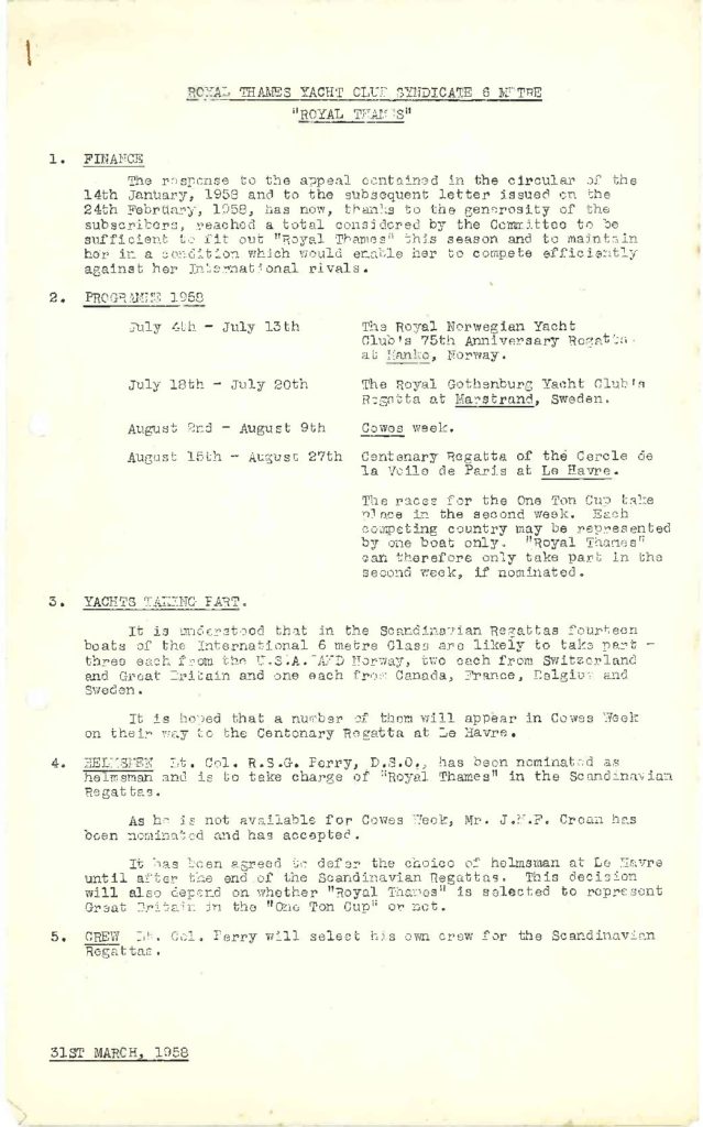 Progress report, March 1958