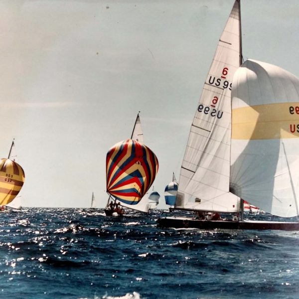 Photo of six metre sailing boats racing