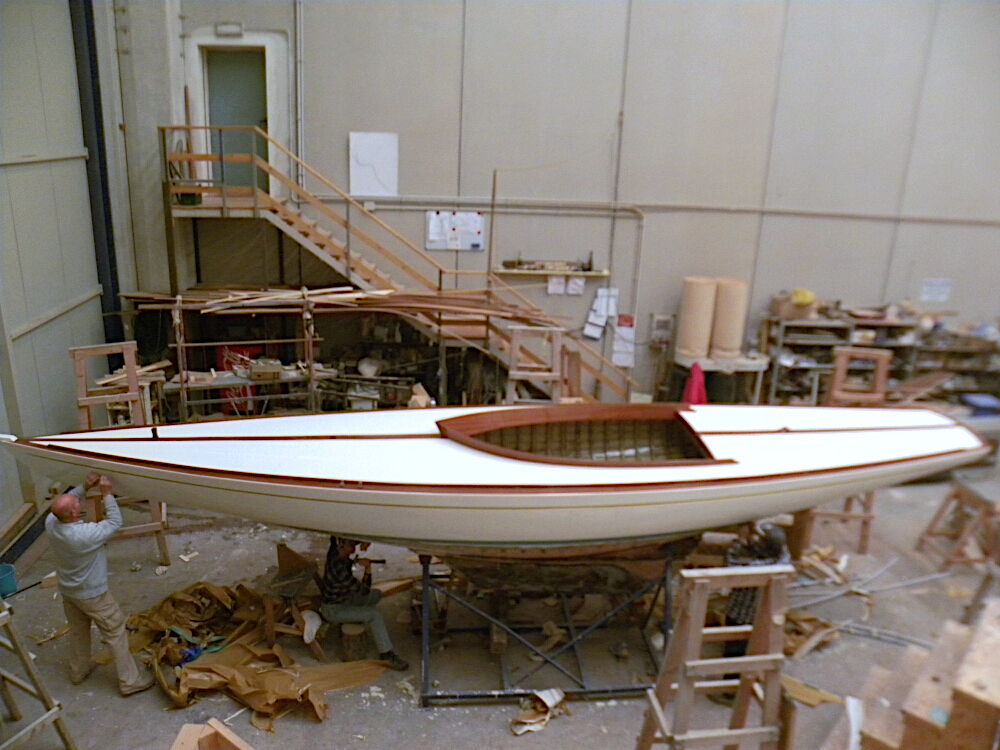 hull of a boat after restorations