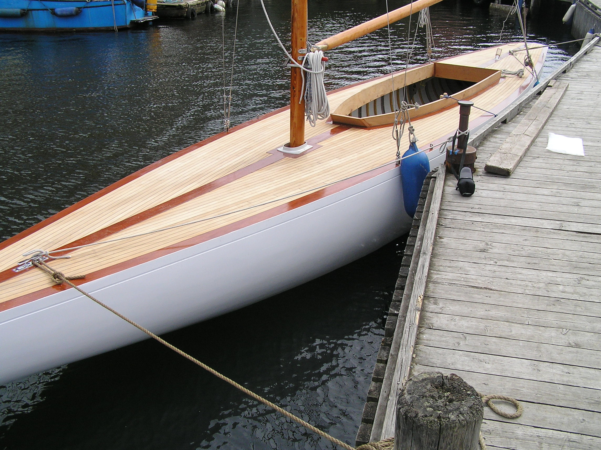 a moored yacht