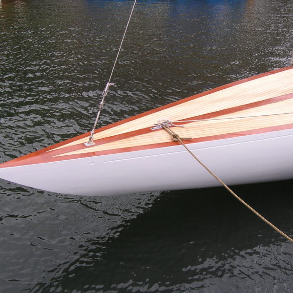 the bow of a white boat