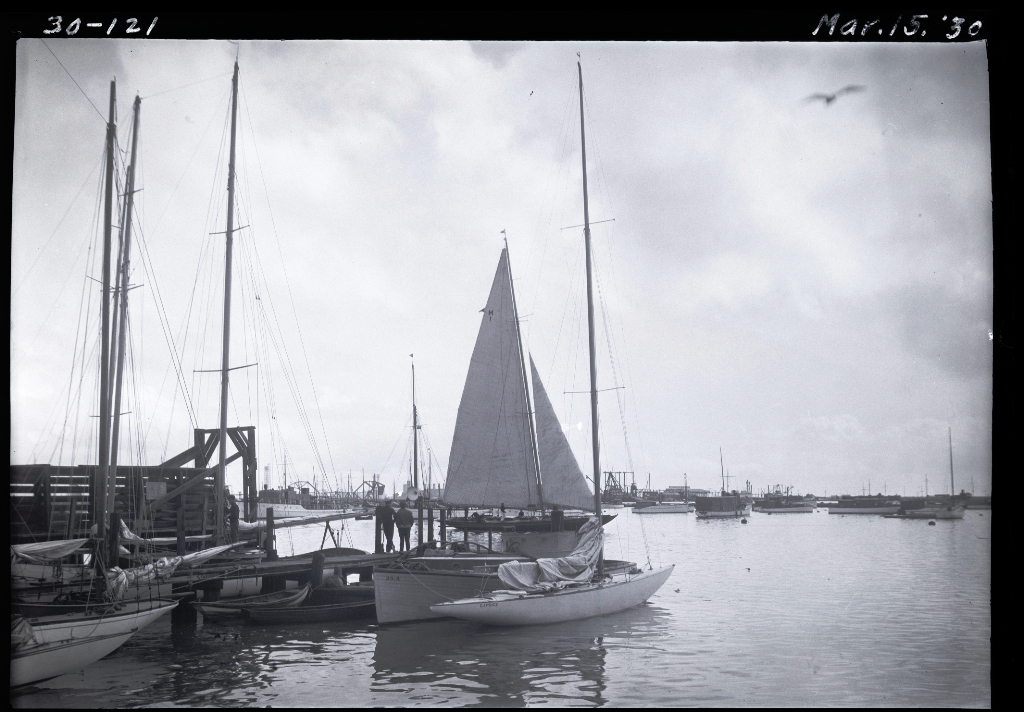 Caprice moored, 1930