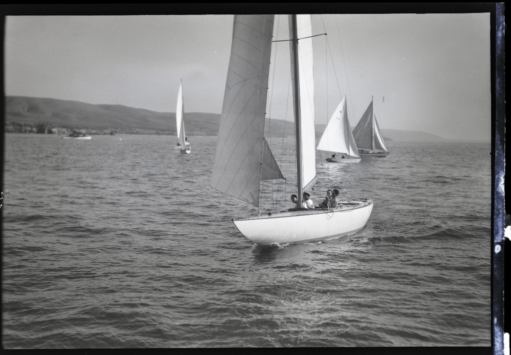 Caprice sailing with 3 unidentified yachts